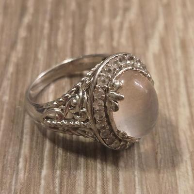 Sterling and Moonstone Ring