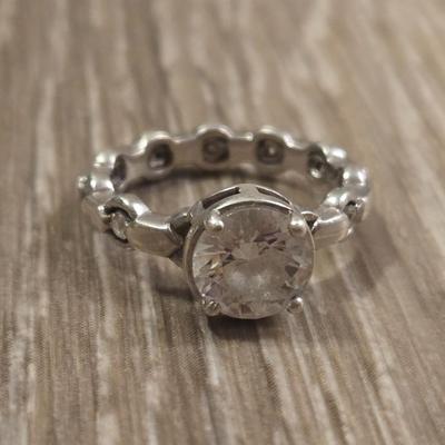 Sterling and Cubic Zirconia Ring