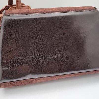 Vintage Brown Leather Suede Bags France, Frenchy of California