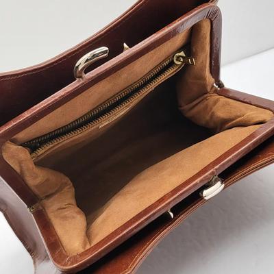 Vintage Brown Leather Suede Bags France, Frenchy of California