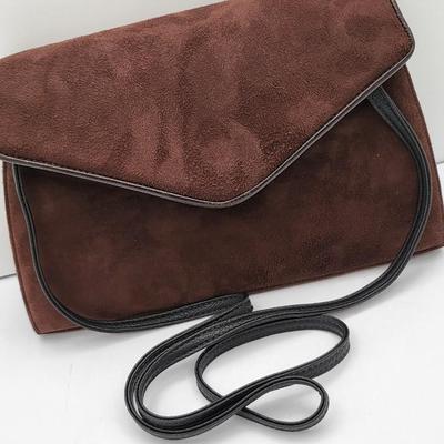 Vintage Brown Leather Suede Bags France, Frenchy of California