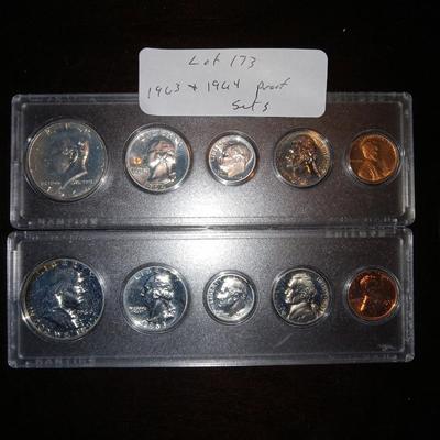 1963 and 64 proof sets