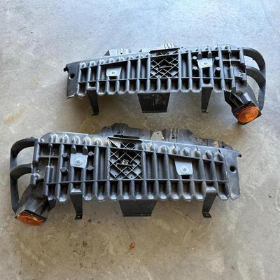 JEEP WRANGLER FENDERS, FRONT GRILL AND REAR SPARE TIRE MOUNT WITH ROTOPAX GAS CONTAINERS
