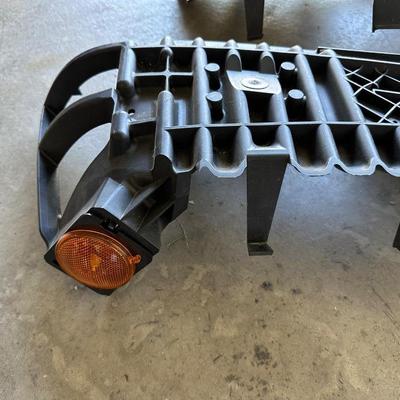 JEEP WRANGLER FENDERS, FRONT GRILL AND REAR SPARE TIRE MOUNT WITH ROTOPAX GAS CONTAINERS