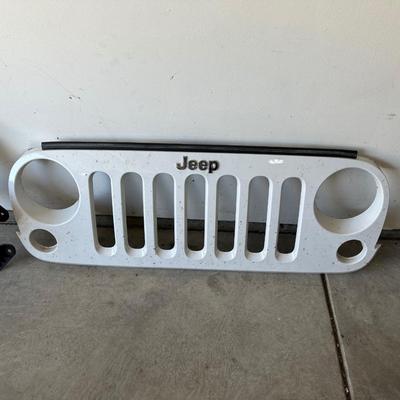 JEEP WRANGLER FENDERS, FRONT GRILL AND REAR SPARE TIRE MOUNT WITH ROTOPAX GAS CONTAINERS