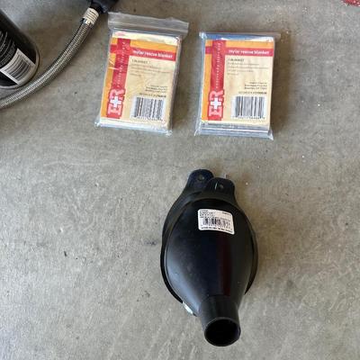 JERRY GAS CAN, SHIP N SHORE SPEED CHARGER, A/C PRO RECHARGE, GARAGEBOSS OIL PAN, FUNNELS AND CAR WASH ITEMS