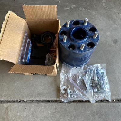 5 LUG WHEEL SPACERS, SOLDER SPOOL REEL AND HARDWARE