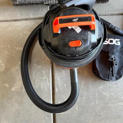 SHOP VAC, SNOW SHOVEL, PUSH BROOM, EXTENSION CORD