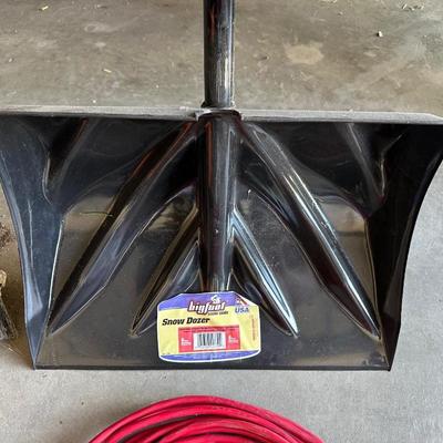 SHOP VAC, SNOW SHOVEL, PUSH BROOM, EXTENSION CORD