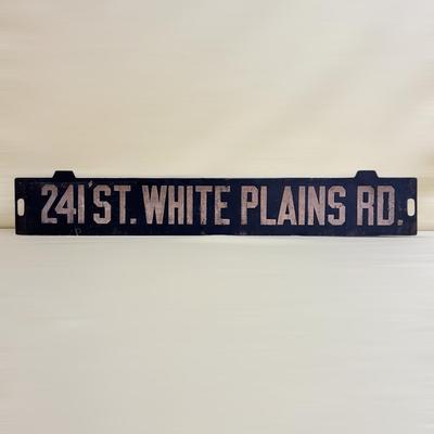 Vintage New York City Subway Train Low-V Destination Bronx Sign