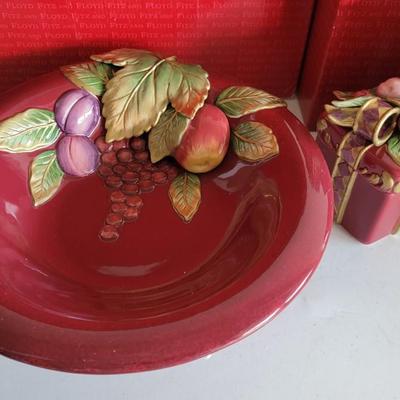 Fitz & Floyd Renaisance Bowl and 2 Boxes