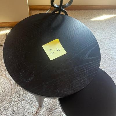 2 small tables and lamp