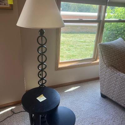 2 small tables and lamp