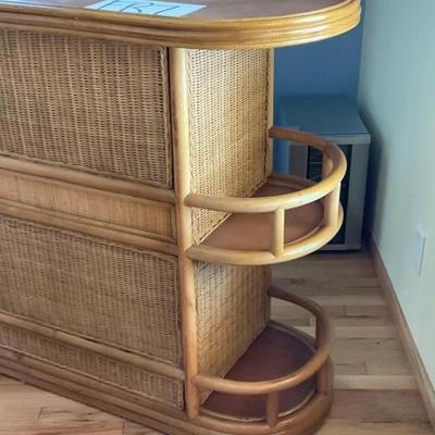 Beutiful Ratan Bar with 2 Swivel Stools