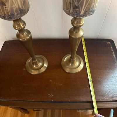 Side table and candle sticks