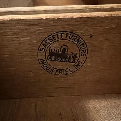 MCM Style Bassett Furniture Long Dresser w Mirror (Part of 5 Pc. Set)