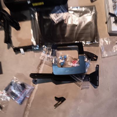A PILE OF MISC COMPUTER PARTS