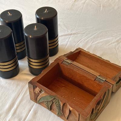 Jewelry box and candles