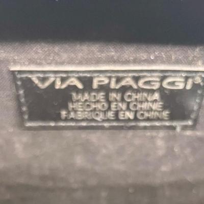 Via Piaggi Black Purse with Shoulder Strap