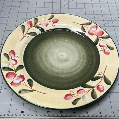 4 Set Of World Market Red Flowers Floral Ceramic Plates