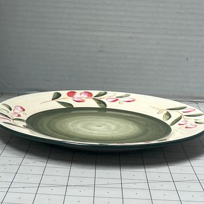 4 Set Of World Market Red Flowers Floral Ceramic Plates