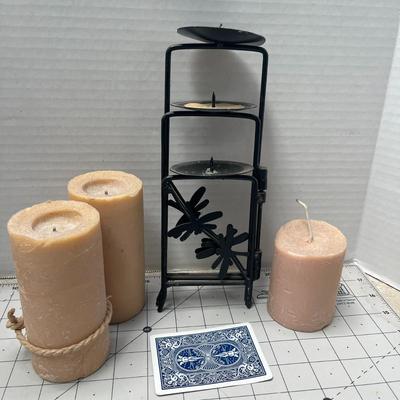 Set of Two - Metal Wire Candle Holder