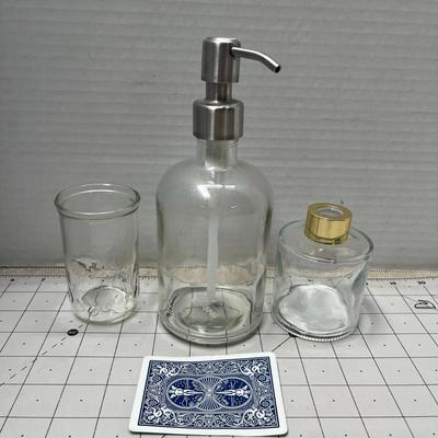 Various Glass jars and containers