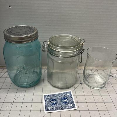 Various Glass jars and containers