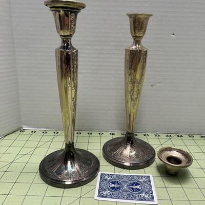 Gorgeous Set of Evans Silver Candlestick Holders