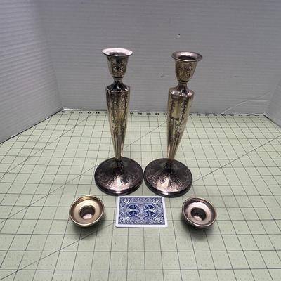 Gorgeous Set of Evans Silver Candlestick Holders