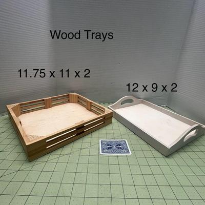 2 Set Of Wooden Trays