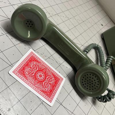 Vintage Rotary Phone , Vintage Green Dial Telephone 1964 And 1980 Model 500 