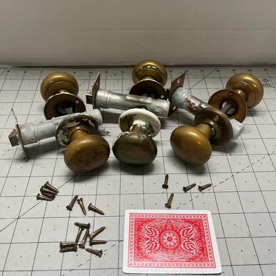 Golden color Door Knobs - Set of 3