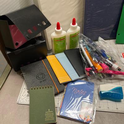 Various Binders, Notebooks and office supplies