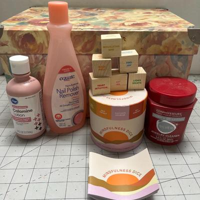 Box with Miscellaneous Bathroom Supplies