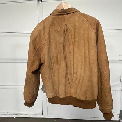 Vintage Marlboro Jacket - Mens MEDIUM Brown GenuSuede Leather BomberJacket
