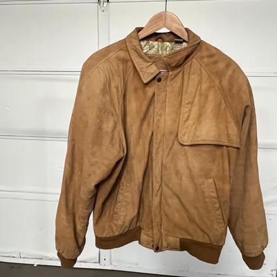 Vintage Marlboro Jacket - Mens MEDIUM Brown GenuSuede Leather BomberJacket
