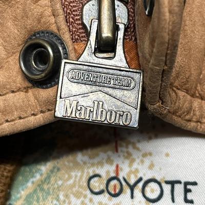 Vintage Marlboro Jacket - Mens MEDIUM Brown GenuSuede Leather BomberJacket