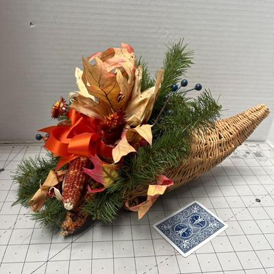 Fall Cornucopia Floral Decor - Centerpiece 
