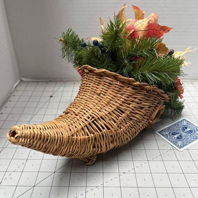 Fall Cornucopia Floral Decor - Centerpiece 