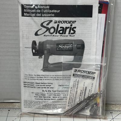 Rotozip Solaris Spiral Saw Power Tool #sls01 Type 1 Router Style Roto Zip with Case
