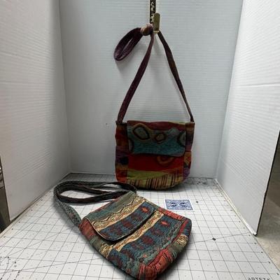 2 Set Women's Tapestry Bag Shoulder Handbag