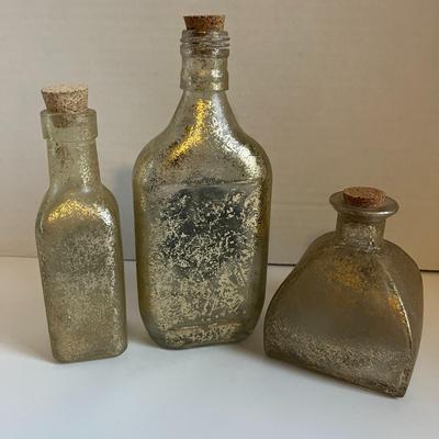 Vintage-Style Glass Decorative Bottles