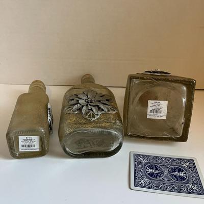 Vintage-Style Glass Decorative Bottles