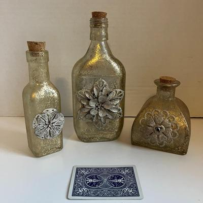 Vintage-Style Glass Decorative Bottles