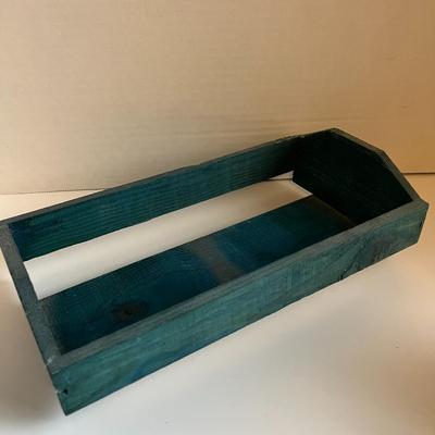  Wood Storage Box & 2 Set Vintage Jars