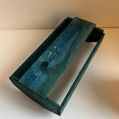  Wood Storage Box & 2 Set Vintage Jars
