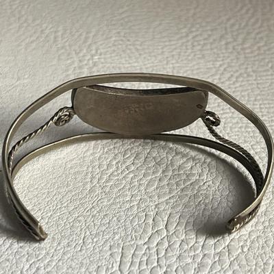 Moon-Shape Silver Cuff Bracelet