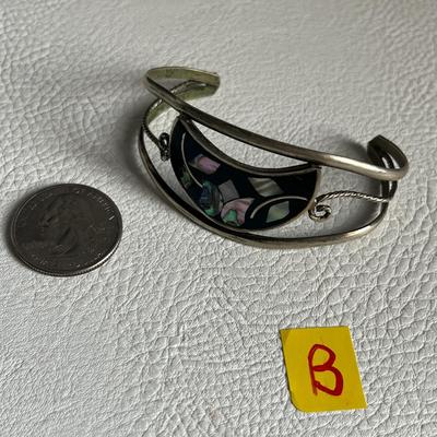 Moon-Shape Silver Cuff Bracelet