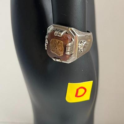  Unique Aztec Eagle Warrior Ring With Knight In Armor Shields